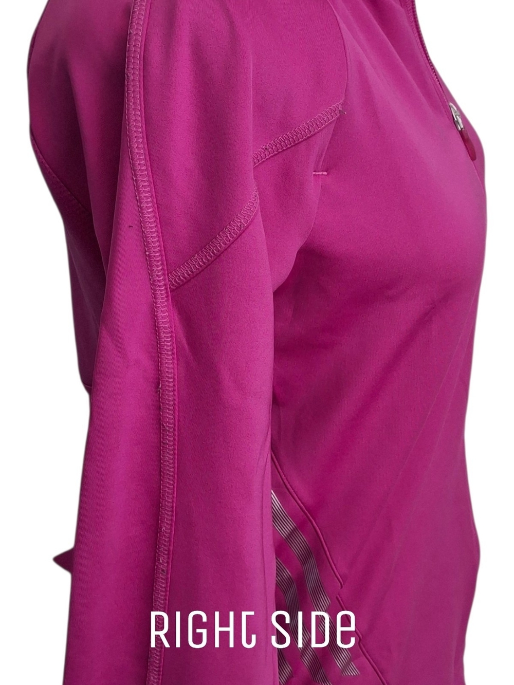 Adidas Women's Magenta Full-Zip Track Jacket, Size S, Outdoor, Lightweight - Picture 5 of 9